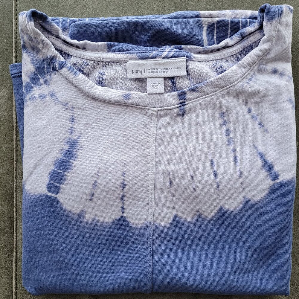 J.Jill Tie-Dyed Cropped Sweatshirt, size Medium